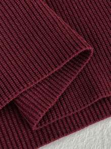 Celure Conjunto de 2 piezas de punto para mujer de talla grande - Vestido de suéter sin mangas de cuello en V + Jersey de cuello alto de manga corta abombada
