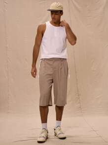 Musero 春夏度假风门襟细节系带侧无袖背心 - 黑色 - 查看 4