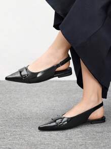 CUCCOO BIZCHIC Women's Fashion Flat Shoes, Minimalist Design Suitable For Summer - Black - View 3