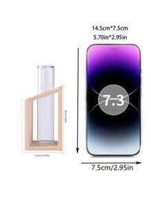 SHEIN 1pc Modern Creative Desktop Hydroponic Plant Test Tube Glass Vase For Home Decor - Multicolor - View 9