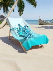 Toalla de playa de fibra ultrafina con estampado de tortuga, ideal para piscina, camping y viajes de verano, vacaciones, decoración del baño, artículos esenciales de playa