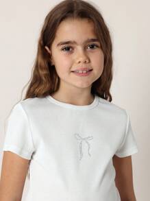 SUMWON Conjunto casual de verano para niñas pre-adolescentes con camiseta de bebé con estampado de leopardo y pantalones cortos deportivos a juego, conjunto de prendas de estar en casa perfecto para actividades de primavera y verano