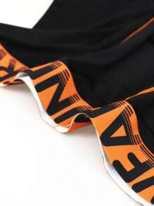 4 piezas de calzoncillos bóxer cómodos y transpirables con estampado de letras para hombres - Multicolor - Ver 4