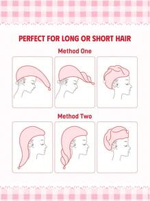 Strawberry Shortcake X SHEIN Cute Strawberry Printed Hair Drying Hat, Suitable For Any Hair Type & Length, Absorbs Water Quickly, Country Ditsy Floral Style, For Home Bathroom Summer Hair Bonnet