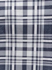 RueChic Cotton Men Plaid Print Regular T-Shirt Homewear Set - Grey - View 6