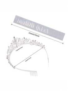 2 cái/bộ 1 băng đô nữ hoàng + 1 dây thắt lưng vương miện sáng tạo đính đá trang trí chữ thiết kế băng đô trang phục đạo cụ chụp ảnh tiệc & khẩu hiệu đồ họa dây đeo vai nghi lễ cho vật dụng tiệc sinh nhật Ngày lễ tình nhân, đám cưới ngày lễ tình nhân, sinh nhật, ngày của mẹ, lễ Phục sinh, đồ trang trí tốt nghiệp, tiệc độc thân, đồ dùng đám cưới, vật dụng tiệc, tiệc độc thân, đồ trang trí tiệc mừng em bé chào đời, đồ trang trí tháng Ramadan, tiệc cô dâu, đồ trang trí ngày thánh Patrick, đồ trang trí phòng - Nhiều màu - Xem 7