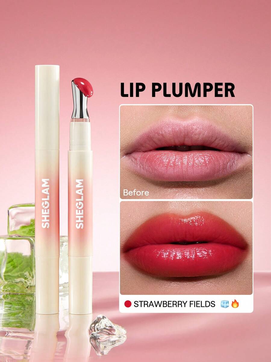 SHEGLAM Bold Booster 豐唇精華 品牌 美容 化妝 化妝品 適合女性與女孩 完美搭配夏季春季 Y2K 時尚 流行 生日 母親節禮物 假期 派對準備就緒 最佳顏色 - Strawberry Fields - 查看 1