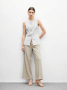 CUCCOO BIZCHIC 女士时尚漆皮踝带舒适中跟粗跟凉鞋，适合通勤、约会、派对、婚礼、度假、购物 - 杏色 - 查看 10