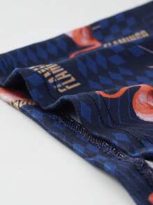 4 Pairs Men's Comfortable Breathable Letter Printed Boxer Briefs - Multicolor - View 5