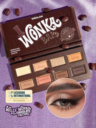 Willy wonka | SHEGLAM Paleta De Sombras De Ojos Bar Oferta De Regalo De Navidad Sombra De Ojos MarróN Brillos Marca Belleza Maquillaje Maquullaje CosméTica Para Mujeres NiñAs Perfecto Para Invierno Primavera Ideal Para Y2K Elegante Moda Adecuado Para CumpleañOs Regalo Fiesta Listo Mejor Color