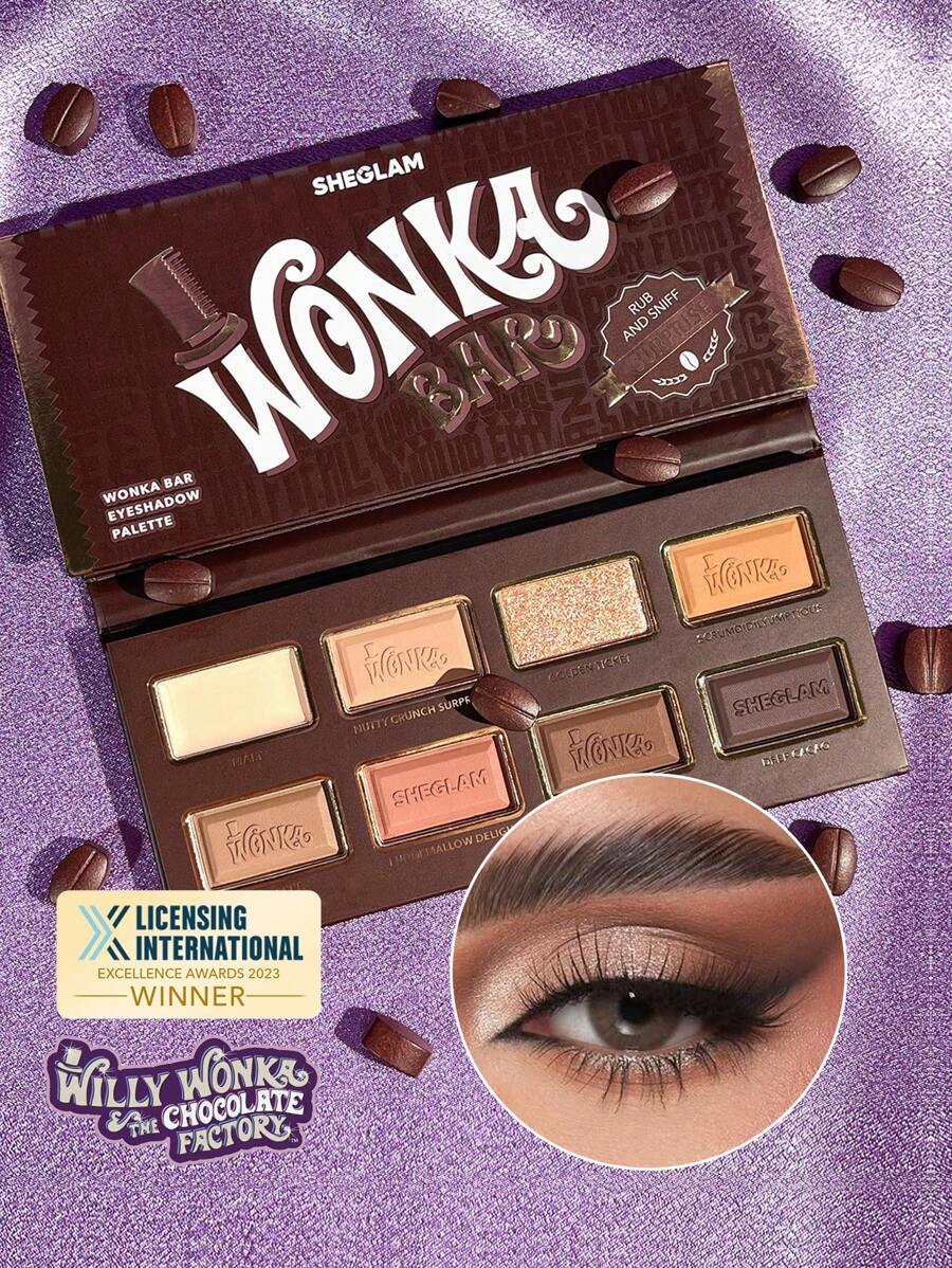 Willy wonka | SHEGLAM Paleta De Sombras De Ojos Bar Oferta De Regalo De Navidad Sombra De Ojos MarróN Brillos Marca Belleza Maquillaje CosméTico Para Mujeres NiñAs Perfecto Para Invierno Ideal Para Y2K Elegante Moda Adecuado Para CumpleañOs Navidad Regalo Fiesta Listo Mejor Color