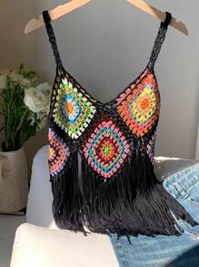 Comfortcana 流苏下摆针织吊带背心