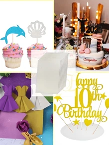 10sheets High-Quality Glitter Paper Sheets, Suitable For Crafts And DIY Projects, Glitter Paper For Making Cards, Christmas, Handmade DIY, Scrapbooking, Gift Wrapping, Birthday And Party Decorations, Students School Classroom Home Office - Multicolor - View 10