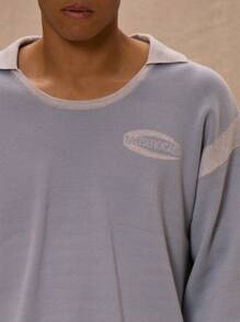 圆领针织撞色“Musero”标语套头衫 - 彩色 - 查看 4