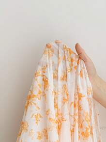 Soleia 大码女式开学/度假花卉印花荷叶边下摆连衣裙，初秋 - 彩色 - 查看 9