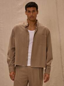 Musero Long Sleeve Cropped Striped Shirt Only Spring Summer Vacation Smart - Multicolor - View 1