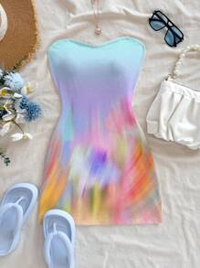 Soleia 休闲简约设计女式粉彩迷你连衣裙，适合夏季