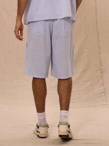 Musero Pantalones cortos elegantes de corte sastre a cuadros de corte largo para la primavera, el verano y las vacaciones de Pascua