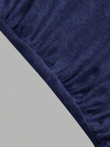 SHEIN EZwear 3 件套女士侧褶修身吊带背心上衣，黑色/白色/海军蓝，适合夏季 - 彩色 - 查看 9