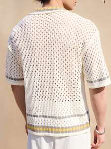 Manfinity CasualKnits Męski sweter dzianinowy, prosty i modny, swobodny, do codziennego noszenia