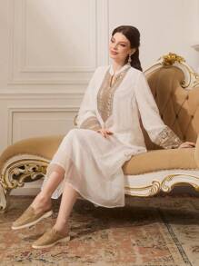 CUCCOO TILAWA Women's Fashionable Daily Casual Khaki Rhinestone Loafer Shoes - Khaki - View 8