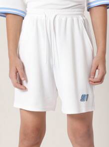 SUMWON Team Summer Varsity League Athletic Sports Set Two-Piece Zip Neck Polo Shorts Casual Training Outfit Spring Summer Collection Youth