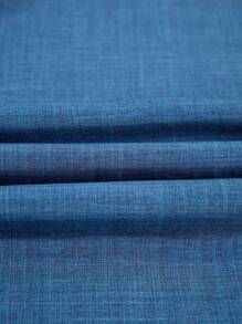 SHEIN PETITE Pantaloni lunghi casual di alta qualità di colore blu scuro con tessuto lavorato, in taglie comode, con vita elastica e gamba ampia, design semplice e versatile, adatti per uso quotidiano, pendolarismo, attività del tempo libero, fotografia - comodi, eleganti e ottimo rapporto qualità-prezzo