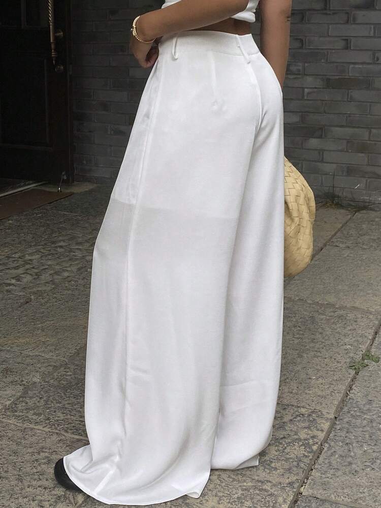 Women's High Waist Wide Leg Casual Pants