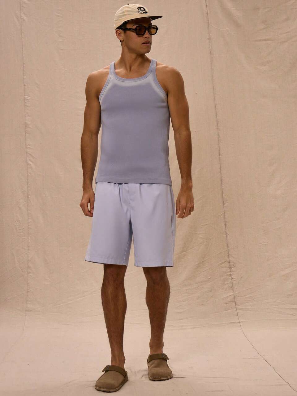 Contrast Binding Ribbed Tank Top Spring Vacation Summer