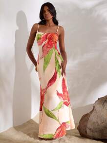 Opulessa 编织印花女士细肩带长裙 - 彩色 - 查看 6