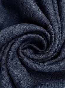 SHEIN LUNE V-Neck Ruffle Trim Cap Sleeve Cinched Waist Ruffle Hem Flared Dress, Casual & Vacation - Blue - View 6