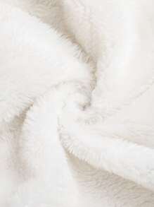 SHEIN 女嬰愛心圖案毛絨襯裡連帽外套