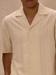 Musero Raw Seam Detail Short Sleeve Shirt Only - White - View 4