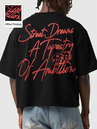 Street Life T-shirt à manches courtes avec logo imprimé Y2Y, adapté pour un port quotidien, printemps/été