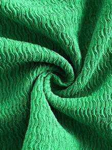 Soleia 女士度假露肩蓝色纹理不对称下摆开衩侧褶皱修身上衣