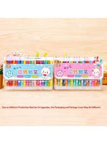 1 Set 24 Farben Malstift Drehstift, Kinderhände bleiben sauber, Kindergarten Farbpinsel, Schüler Ölkreide Malset, Kinderkünstlerische Malutensilien (Verpackung zufällig), Malset, Kinderkunst und Handwerk, Malstift, Kunst- und Handwerksutensilien für Kinder, Kunstmaterialienset - Verschiedenfarbig - Übersicht 10