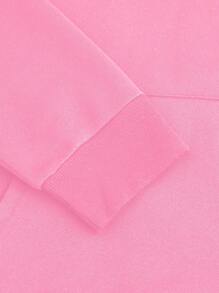 Manfinity EMRG Men's Letter And Angel Graphic Print Hoodie - Pink - View 5