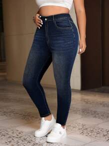 SHEIN ICON 大码简约时尚牛仔裤，适合夏季