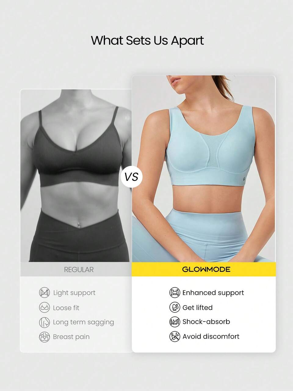 Built-In Cups High Impact Supportive Round Neck Open Back Adjustable Wide Straps Mesh Panels Sports Bra  Jogging Running Training