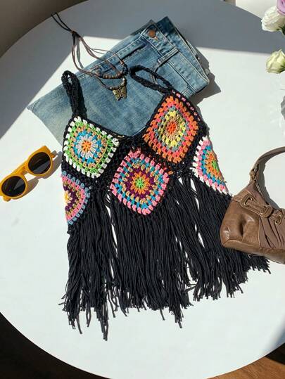 Comfortcana 流苏下摆针织吊带背心
