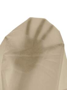 EMERY ROSE 夏季休闲纯棉无袖圆领 A 字裙白色连衣裙 - 卡其色 - 查看 10