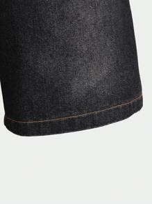 2 件套 Tween Boy 活力扎染字母印花圆领 T 恤和宽松牛仔裤套装，适合日常穿着、派对、音乐节、学校、度假 - 彩色 - 查看 3