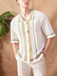 Manfinity CasualKnits Męski sweter dzianinowy, prosty i modny, swobodny, do codziennego noszenia