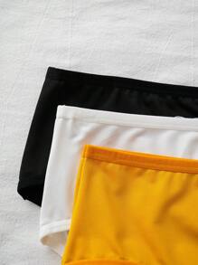 GARFIELD | SHEIN 3pcs Tween Girl Black & White Cute Cartoon Cat Print Comfortable Underwear,Basic Casual Briefs - Black and White - View 5