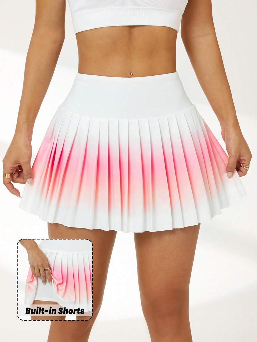 Gameset SHEIN Sport 渐变色休闲裙短裤，简约时尚日常穿搭