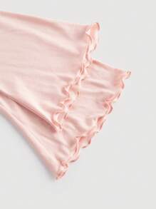 SHEIN MOD قميص نسائي كلاسيكي بأكمام كاملة وياقة ملفوفة من الدانتيل ومفصل بشكل غير متماثل. مناسب للمناسبات الرسمية والدنيئة وعيد الميلاد وعيد الحب. مناسب للسيدات ذوات الحجم الكبير، مصنوع من أنسجة ربيعية عصرية - وردي - مشاهدة 4