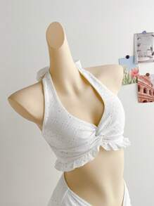 Soleia 波西米亚风、波西米亚风、浪漫花卉、度假、花卉 7 月 4 日服装夏季两件套狂欢服装节日跨年夜服装/风骚服装寒冷天气服装/滑冰服装约会夜服装度假服装女士女士浪漫田园风两件套，白色针织钩针装饰露背上衣和扭腰紧身裙，女士服装 2 件套，两件套夏季套装，度假两件套，圣帕特里克节，女士白色服装，太阳裙，乡村音乐会服装，狂欢，白色