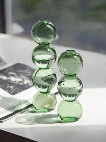 Korean Ins Style Bubble Small Glass Flower Vase For Hydroponic Plants, Fresh Flowers, Tulip. Living Room Decoration - Multicolor - View 6