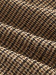 SHEIN MOD Plus Size Women Plaid Jumpsuit With Free Belt, Straight Leg Pants