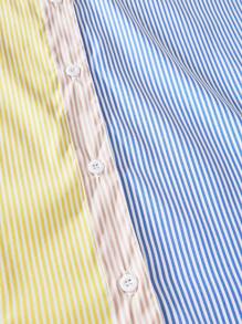 SHEIN Tween Boy Contrast Collar Polo Shirt And Shorts Set - White - View 7